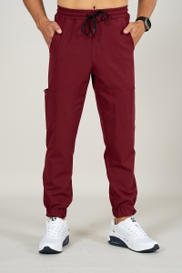 SCRUBS SPODNIE MEDYCZNE MĘSKIE MARTEX M-409XCG ELASTYCZNE BORDO