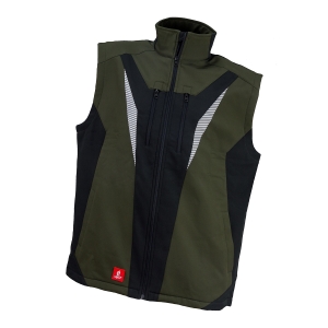 BEZRĘKAWNIK MĘSKI KAMIZELKA SOFTSHELL KHAKI-CZARNA URGENT URG-822