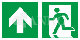 NAKLEJKA KIERUNEK DO WYJŚCIA NA WPROST W LEWO