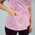 Bluza medyczna damska wiązana różowa ULA MECLO