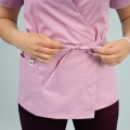 Bluza medyczna damska wiązana różowa ULA MECLO
