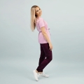 Bluza medyczna damska wiązana różowa ULA MECLO
